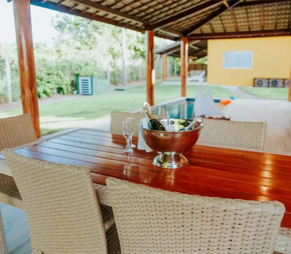 O lounge do Asenza Beach Resort em João Pessoa na a Paraíba.